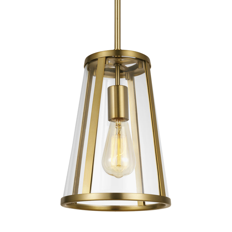 One Light Pendant<br /><span style="color:#4AB0CE;">Entrega: 4-10 dias en USA</span><br /><span style="color:#4AB0CE;font-size:60%;">PREGUNTE POR ENTREGA EN PANAMA</span><br />Collection: Harrow<br />Finish: Burnished Brass