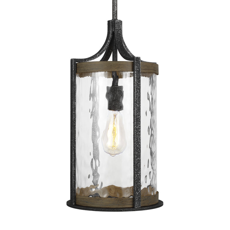 One Light Pendant<br /><span style="color:#4AB0CE;">Entrega: 4-10 dias en USA</span><br /><span style="color:#4AB0CE;font-size:60%;">PREGUNTE POR ENTREGA EN PANAMA</span><br />Collection: Angelo<br />Finish: Distressed Weathered Oak / Slate Grey Metal