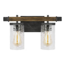 Two Light Vanity<br /><span style="color:#4AB0CE;">Entrega: 4-10 dias en USA</span><br /><span style="color:#4AB0CE;font-size:60%;">PREGUNTE POR ENTREGA EN PANAMA</span><br />Collection: Angelo<br />Finish: Distressed Weathered Oak / Slate Grey Metal