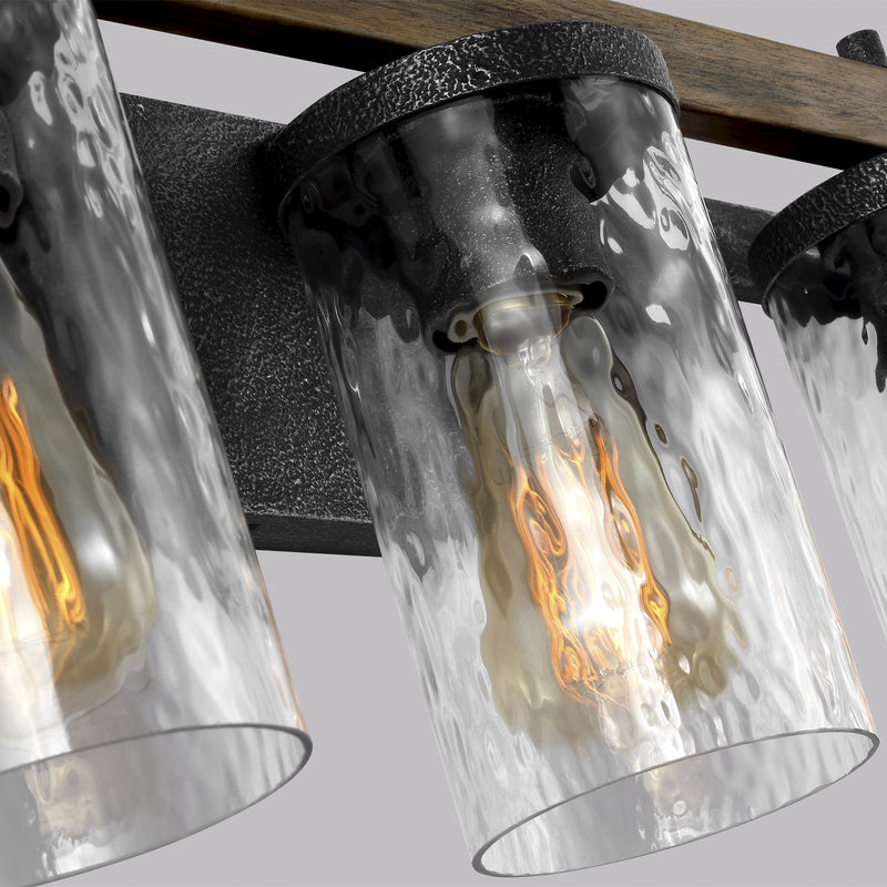 Three Light Vanity<br /><span style="color:#4AB0CE;">Entrega: 4-10 dias en USA</span><br /><span style="color:#4AB0CE;font-size:60%;">PREGUNTE POR ENTREGA EN PANAMA</span><br />Collection: Angelo<br />Finish: Distressed Weathered Oak / Slate Grey Metal