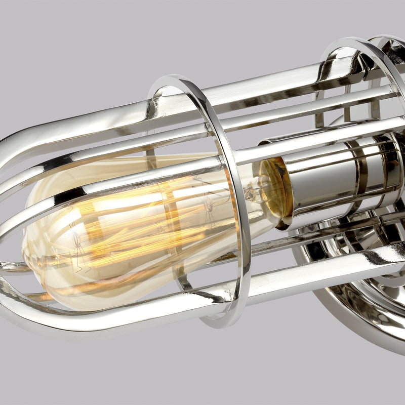 Two Light Wall Bracket<br /><span style="color:#4AB0CE;">Entrega: 4-10 dias en USA</span><br /><span style="color:#4AB0CE;font-size:60%;">PREGUNTE POR ENTREGA EN PANAMA</span><br />Collection: Urban Renewal<br />Finish: Polished Nickel