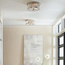 Two Light Flush Mount<br /><span style="color:#4AB0CE;">Entrega: 8-9 semanas en USA</span><br /><span style="color:#4AB0CE;font-size:60%;">PREGUNTE POR ENTREGA EN PANAMA</span><br />Collection: Alec<br />Finish: Polished Nickel