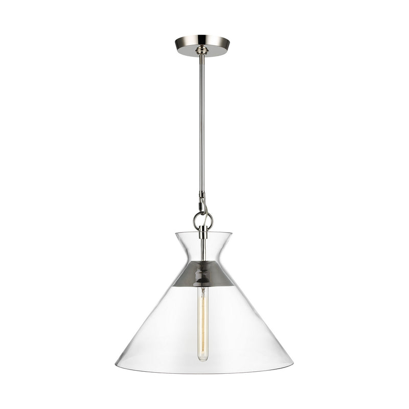One Light Pendant<br /><span style="color:#4AB0CE;">Entrega: 4-10 dias en USA</span><br /><span style="color:#4AB0CE;font-size:60%;">PREGUNTE POR ENTREGA EN PANAMA</span><br />Collection: Atlantic<br />Finish: Polished Nickel