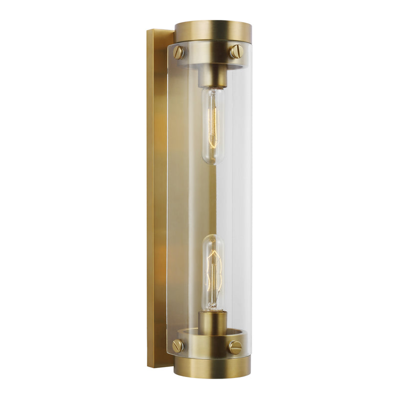 Two Light Wall Sconce<br /><span style="color:#4AB0CE;">Entrega: 4-10 dias en USA</span><br /><span style="color:#4AB0CE;font-size:60%;">PREGUNTE POR ENTREGA EN PANAMA</span><br />Collection: Garrett<br />Finish: Burnished Brass