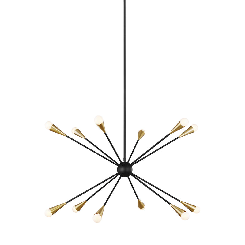 12 Light Chandelier<br /><span style="color:#4AB0CE;">Entrega: 4-10 dias en USA</span><br /><span style="color:#4AB0CE;font-size:60%;">PREGUNTE POR ENTREGA EN PANAMA</span><br />Collection: Jax<br />Finish: Midnight Black