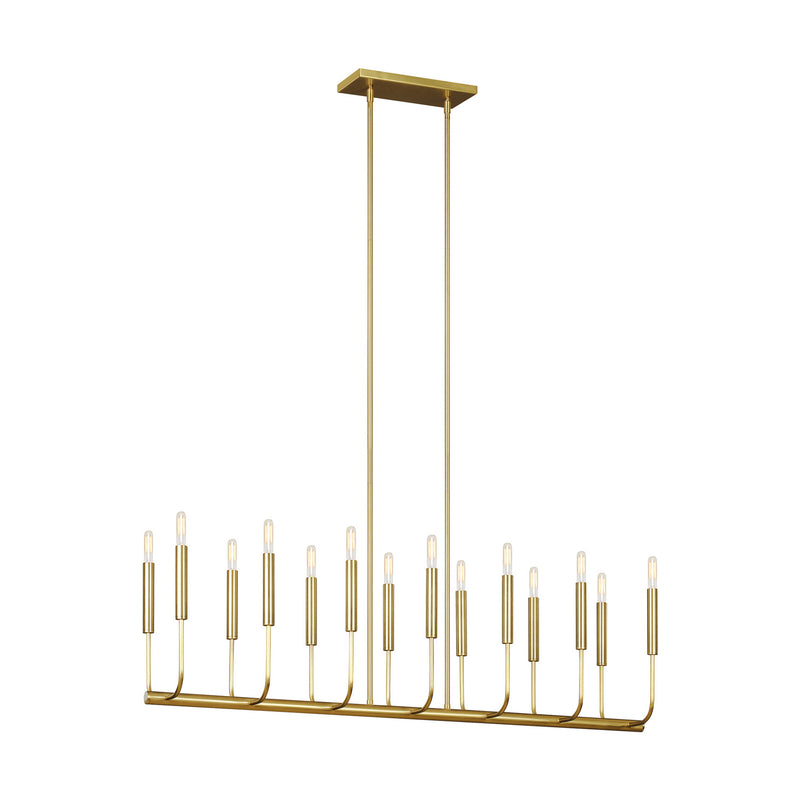 Visual Comfort Studio - EC10614BBS - 14 Light Linear Chandelier - Brianna - Burnished Brass