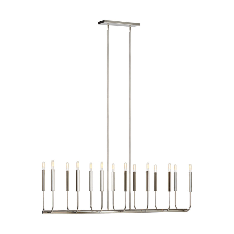 14 Light Linear Chandelier<br /><span style="color:#4AB0CE;">Entrega: 4-10 dias en USA</span><br /><span style="color:#4AB0CE;font-size:60%;">PREGUNTE POR ENTREGA EN PANAMA</span><br />Collection: Brianna<br />Finish: Polished Nickel