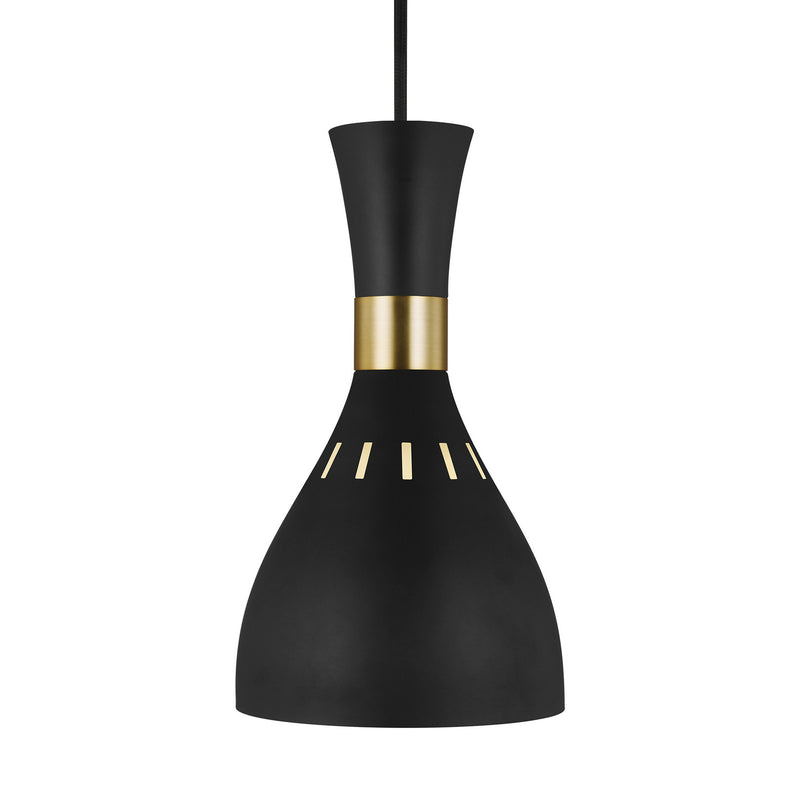 One Light Pendant<br /><span style="color:#4AB0CE;">Entrega: 4-10 dias en USA</span><br /><span style="color:#4AB0CE;font-size:60%;">PREGUNTE POR ENTREGA EN PANAMA</span><br />Collection: Joan<br />Finish: Midnight Black