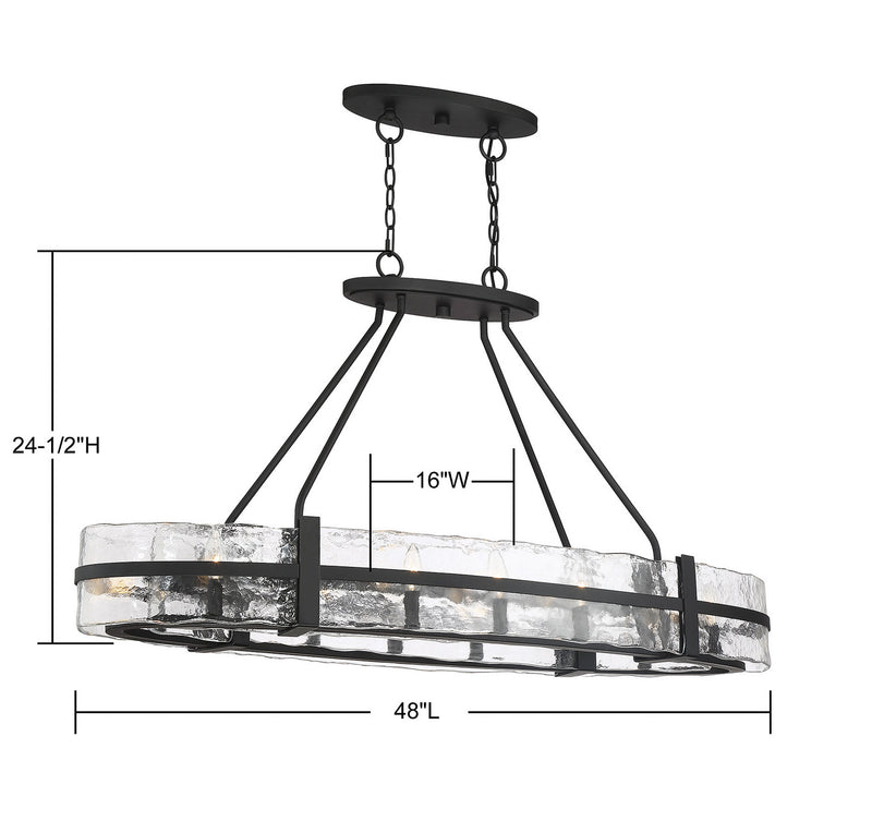 Ten Light Chandelier<br /><span style="color:#4AB0CE;">Entrega: 4-10 dias en USA</span><br /><span style="color:#4AB0CE;font-size:60%;">PREGUNTE POR ENTREGA EN PANAMA</span><br />Collection: Hudson<br />Finish: Matte Black