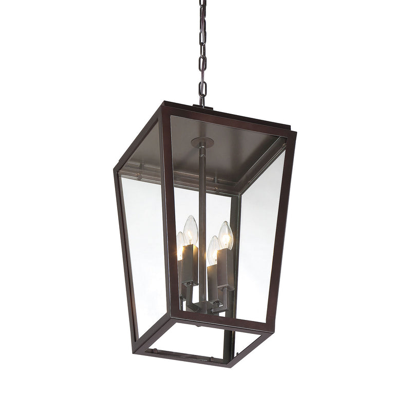 Four Light Outdoor Hanging Lantern<br /><span style="color:#4AB0CE;">Entrega: 4-10 dias en USA</span><br /><span style="color:#4AB0CE;font-size:60%;">PREGUNTE POR ENTREGA EN PANAMA</span><br />Collection: Milton<br />Finish: English Bronze