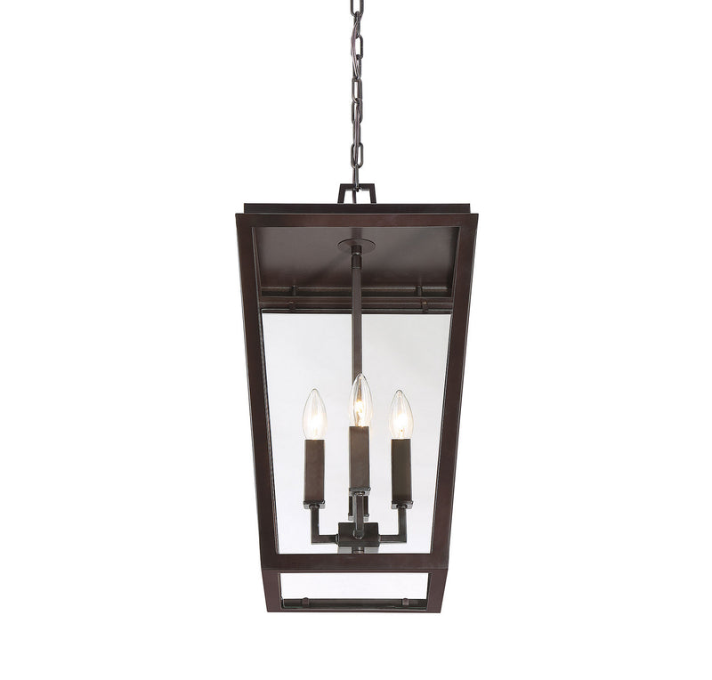 Four Light Outdoor Hanging Lantern<br /><span style="color:#4AB0CE;">Entrega: 4-10 dias en USA</span><br /><span style="color:#4AB0CE;font-size:60%;">PREGUNTE POR ENTREGA EN PANAMA</span><br />Collection: Milton<br />Finish: English Bronze