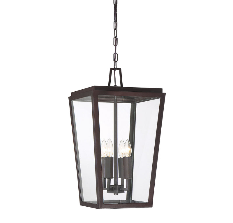 Four Light Outdoor Hanging Lantern<br /><span style="color:#4AB0CE;">Entrega: 4-10 dias en USA</span><br /><span style="color:#4AB0CE;font-size:60%;">PREGUNTE POR ENTREGA EN PANAMA</span><br />Collection: Milton<br />Finish: English Bronze