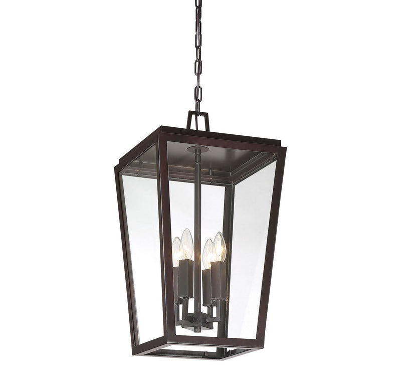 Four Light Outdoor Hanging Lantern<br /><span style="color:#4AB0CE;">Entrega: 4-10 dias en USA</span><br /><span style="color:#4AB0CE;font-size:60%;">PREGUNTE POR ENTREGA EN PANAMA</span><br />Collection: Milton<br />Finish: English Bronze