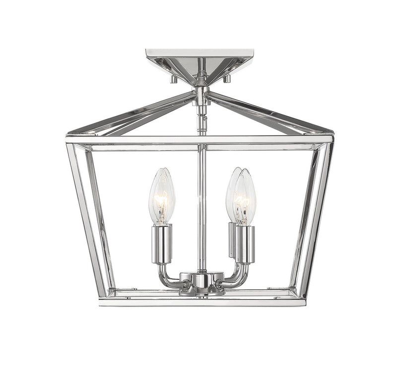 Four Light Semi-Flush Mount<br /><span style="color:#4AB0CE;">Entrega: 4-10 dias en USA</span><br /><span style="color:#4AB0CE;font-size:60%;">PREGUNTE POR ENTREGA EN PANAMA</span><br />Collection: Townsend<br />Finish: Polished Nickel