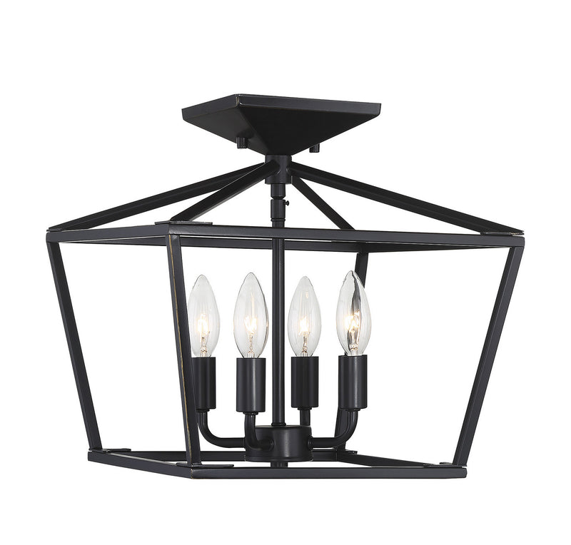 Four Light Semi-Flush Mount<br /><span style="color:#4AB0CE;">Entrega: 4-10 dias en USA</span><br /><span style="color:#4AB0CE;font-size:60%;">PREGUNTE POR ENTREGA EN PANAMA</span><br />Collection: Townsend<br />Finish: Classic Bronze