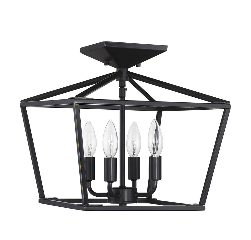 Four Light Semi-Flush Mount<br /><span style="color:#4AB0CE;">Entrega: 4-10 dias en USA</span><br /><span style="color:#4AB0CE;font-size:60%;">PREGUNTE POR ENTREGA EN PANAMA</span><br />Collection: Townsend<br />Finish: Classic Bronze