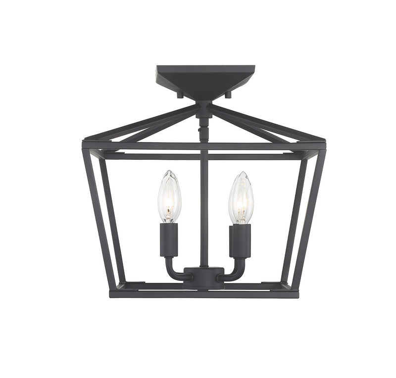 Four Light Semi-Flush Mount<br /><span style="color:#4AB0CE;">Entrega: 4-10 dias en USA</span><br /><span style="color:#4AB0CE;font-size:60%;">PREGUNTE POR ENTREGA EN PANAMA</span><br />Collection: Townsend<br />Finish: Matte Black