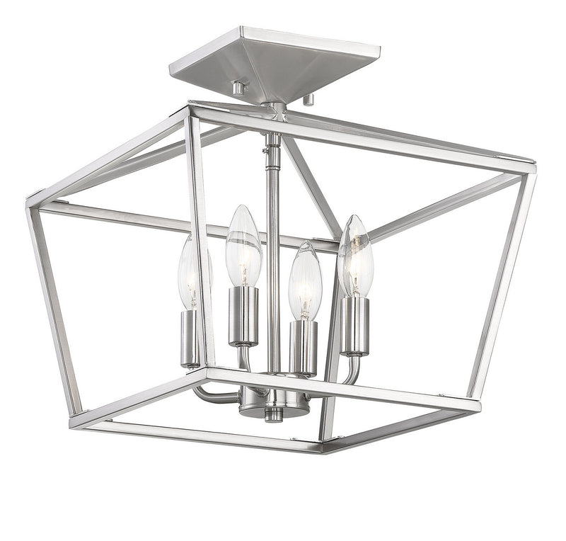 Four Light Semi-Flush Mount<br /><span style="color:#4AB0CE;">Entrega: 4-10 dias en USA</span><br /><span style="color:#4AB0CE;font-size:60%;">PREGUNTE POR ENTREGA EN PANAMA</span><br />Collection: Townsend<br />Finish: Satin Nickel