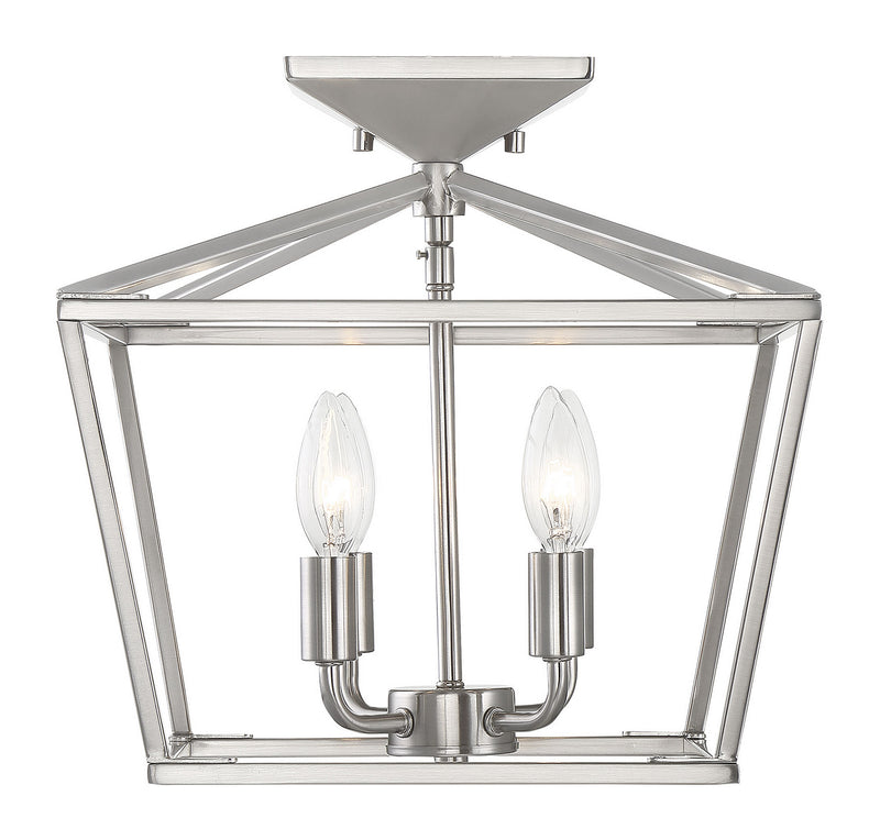 Four Light Semi-Flush Mount<br /><span style="color:#4AB0CE;">Entrega: 4-10 dias en USA</span><br /><span style="color:#4AB0CE;font-size:60%;">PREGUNTE POR ENTREGA EN PANAMA</span><br />Collection: Townsend<br />Finish: Satin Nickel