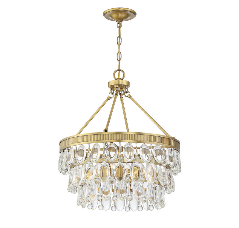 Four Light Pendant<br /><span style="color:#4AB0CE;">Entrega: 4-10 dias en USA</span><br /><span style="color:#4AB0CE;font-size:60%;">PREGUNTE POR ENTREGA EN PANAMA</span><br />Collection: Windham<br />Finish: Warm Brass