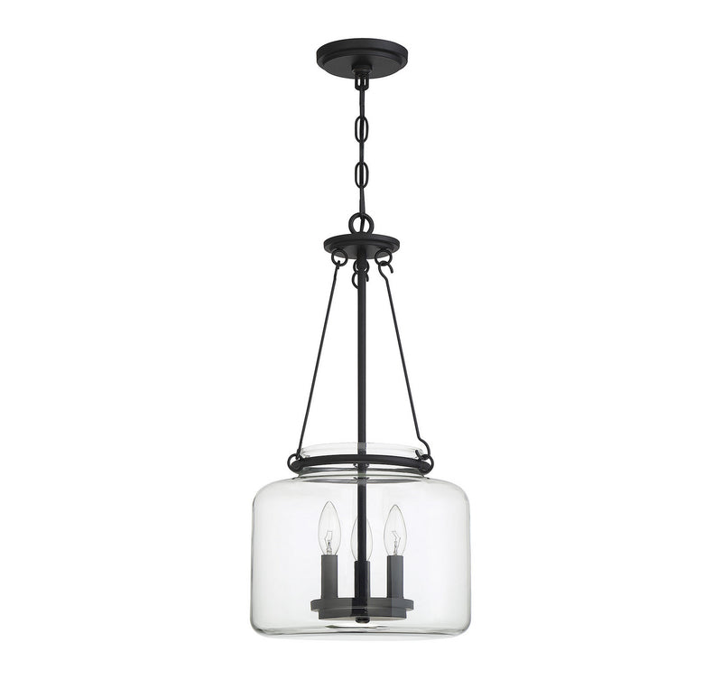 Three Light Pendant<br /><span style="color:#4AB0CE;">Entrega: 4-10 dias en USA</span><br /><span style="color:#4AB0CE;font-size:60%;">PREGUNTE POR ENTREGA EN PANAMA</span><br />Collection: Akron<br />Finish: Matte Black