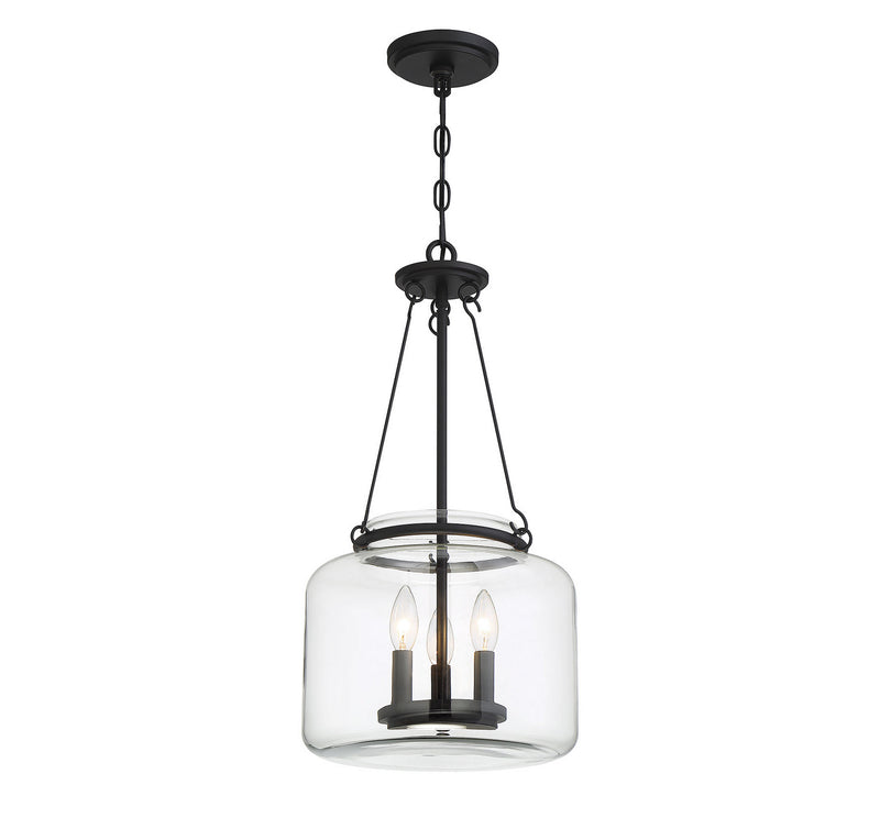 Three Light Pendant<br /><span style="color:#4AB0CE;">Entrega: 4-10 dias en USA</span><br /><span style="color:#4AB0CE;font-size:60%;">PREGUNTE POR ENTREGA EN PANAMA</span><br />Collection: Akron<br />Finish: Matte Black