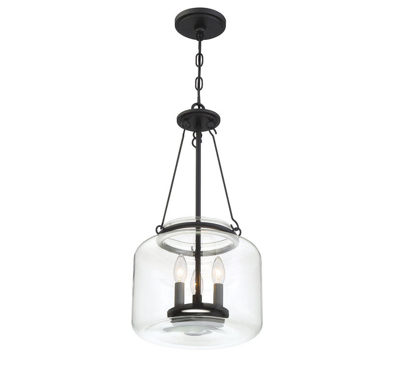 Three Light Pendant<br /><span style="color:#4AB0CE;">Entrega: 4-10 dias en USA</span><br /><span style="color:#4AB0CE;font-size:60%;">PREGUNTE POR ENTREGA EN PANAMA</span><br />Collection: Akron<br />Finish: Matte Black