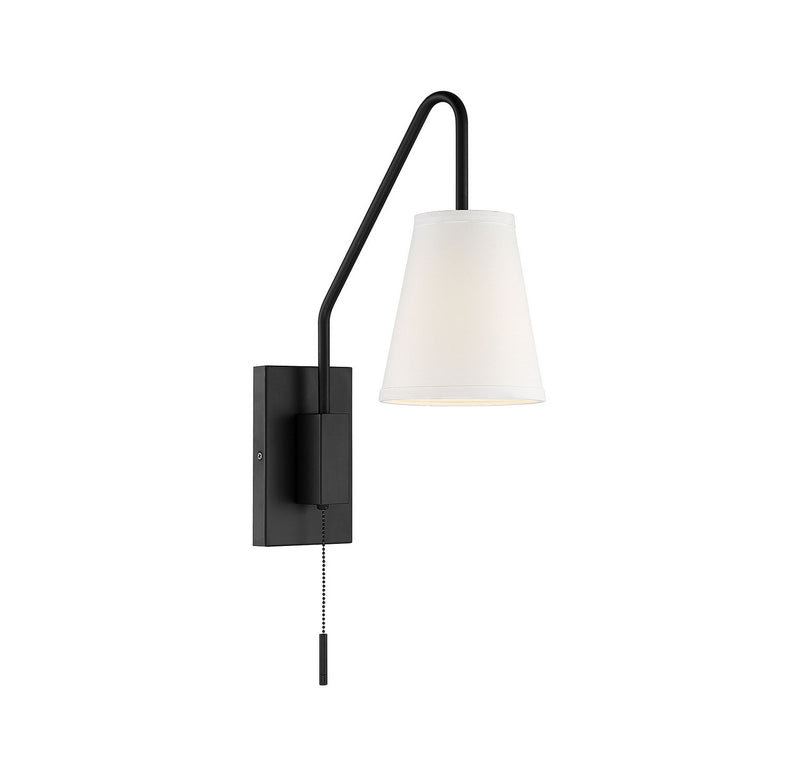 One Light Wall Sconce<br /><span style="color:#4AB0CE;">Entrega: 4-10 dias en USA</span><br /><span style="color:#4AB0CE;font-size:60%;">PREGUNTE POR ENTREGA EN PANAMA</span><br />Collection: Owen<br />Finish: Matte Black