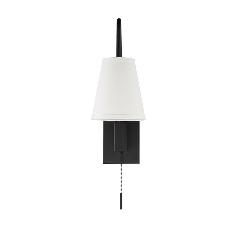 One Light Wall Sconce<br /><span style="color:#4AB0CE;">Entrega: 4-10 dias en USA</span><br /><span style="color:#4AB0CE;font-size:60%;">PREGUNTE POR ENTREGA EN PANAMA</span><br />Collection: Owen<br />Finish: Matte Black