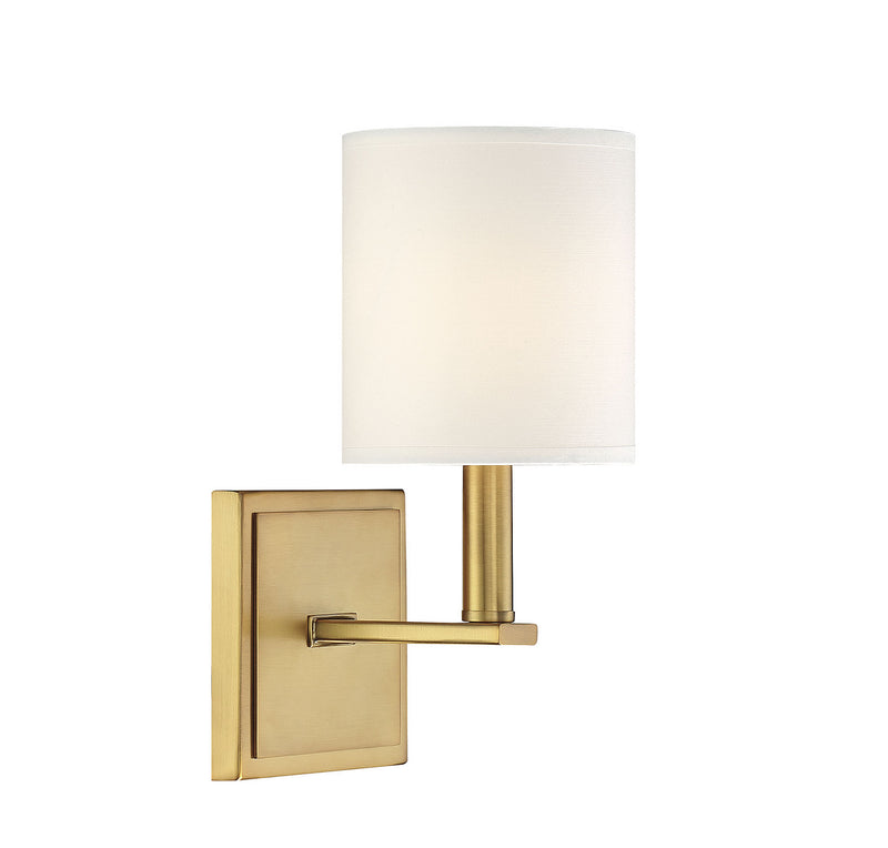 One Light Wall Sconce<br /><span style="color:#4AB0CE;">Entrega: 4-10 dias en USA</span><br /><span style="color:#4AB0CE;font-size:60%;">PREGUNTE POR ENTREGA EN PANAMA</span><br />Collection: Waverly<br />Finish: Warm Brass