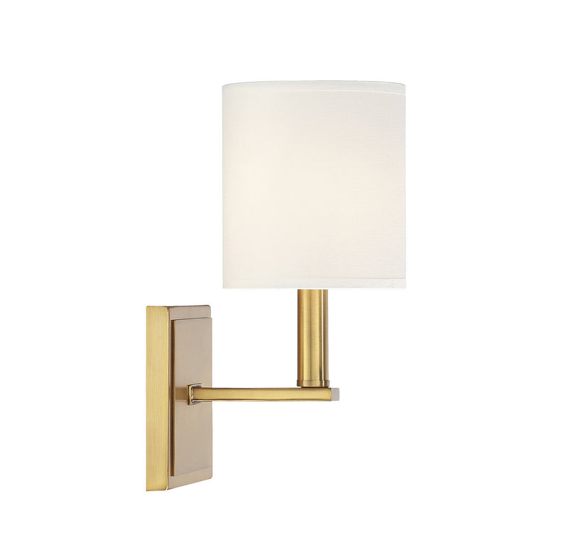 One Light Wall Sconce<br /><span style="color:#4AB0CE;">Entrega: 4-10 dias en USA</span><br /><span style="color:#4AB0CE;font-size:60%;">PREGUNTE POR ENTREGA EN PANAMA</span><br />Collection: Waverly<br />Finish: Warm Brass