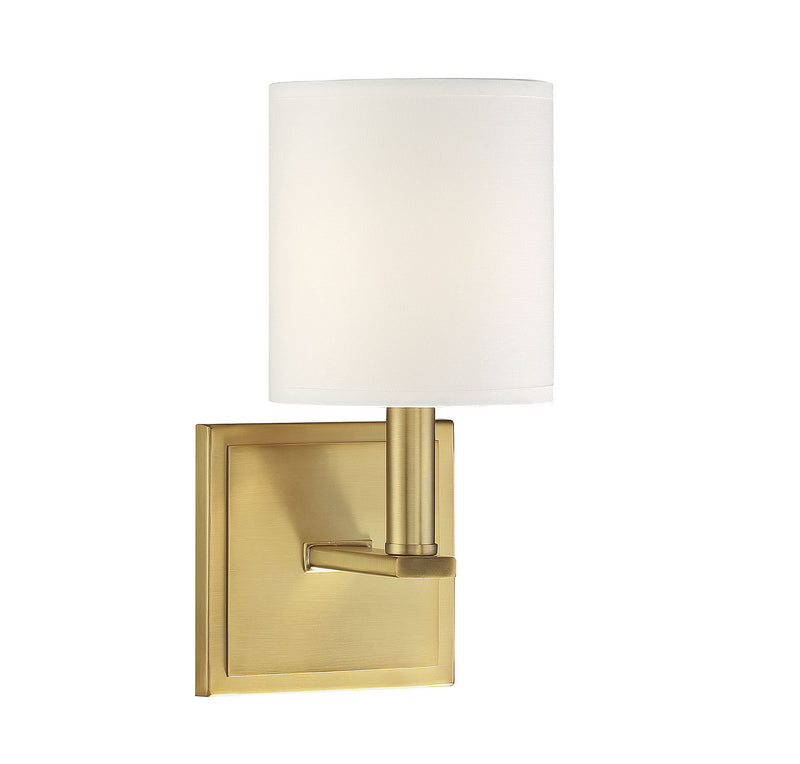 One Light Wall Sconce<br /><span style="color:#4AB0CE;">Entrega: 4-10 dias en USA</span><br /><span style="color:#4AB0CE;font-size:60%;">PREGUNTE POR ENTREGA EN PANAMA</span><br />Collection: Waverly<br />Finish: Warm Brass