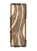 Two Light Wall Sconce<br /><span style="color:#4AB0CE;">Entrega: 14-15 semanas en USA</span><br /><span style="color:#4AB0CE;font-size:60%;">PREGUNTE POR ENTREGA EN PANAMA</span><br />Collection: Flow<br />Finish: Hammered Ore