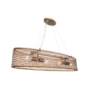Varaluz - 247N04HO - Four Light Linear Pendant - Flow - Hammered Ore