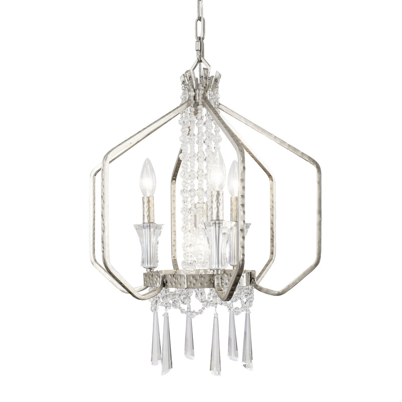 Four Light Pendant<br /><span style="color:#4AB0CE;">Entrega: 4-10 dias en USA</span><br /><span style="color:#4AB0CE;font-size:60%;">PREGUNTE POR ENTREGA EN PANAMA</span><br />Collection: Barcelona<br />Finish: Transcend Silver