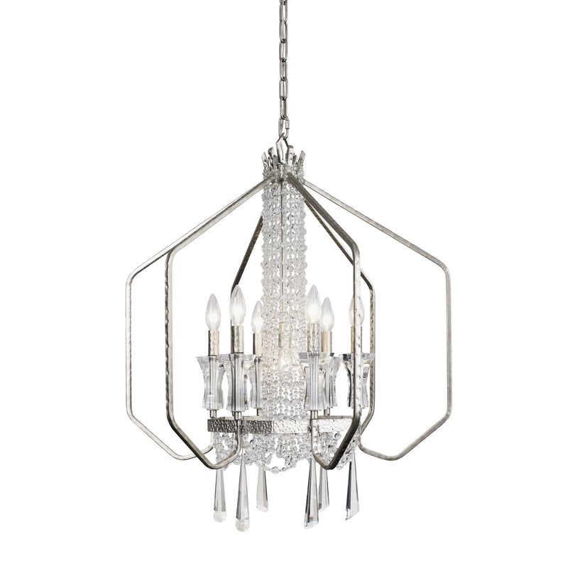 Seven Light Pendant<br /><span style="color:#4AB0CE;">Entrega: 4-10 dias en USA</span><br /><span style="color:#4AB0CE;font-size:60%;">PREGUNTE POR ENTREGA EN PANAMA</span><br />Collection: Barcelona<br />Finish: Transcend Silver