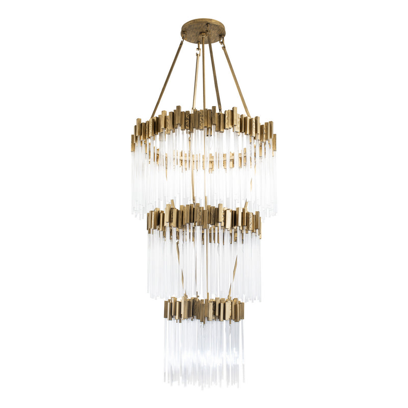 19 Light Chandelier<br /><span style="color:#4AB0CE;">Entrega: 4-10 dias en USA</span><br /><span style="color:#4AB0CE;font-size:60%;">PREGUNTE POR ENTREGA EN PANAMA</span><br />Collection: Matrix<br />Finish: Havana Gold