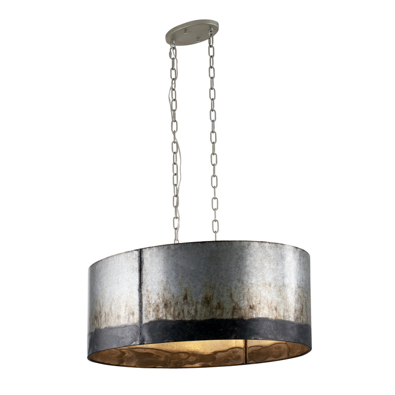 Six Light Pendant<br /><span style="color:#4AB0CE;">Entrega: 3-4 semanas en USA</span><br /><span style="color:#4AB0CE;font-size:60%;">PREGUNTE POR ENTREGA EN PANAMA</span><br />Collection: Cannery<br />Finish: Ombre Galvanized