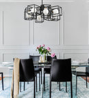 Varaluz - 325C08CBHG - Eight Light Pendant - Plaza - Carbon/Havana Gold