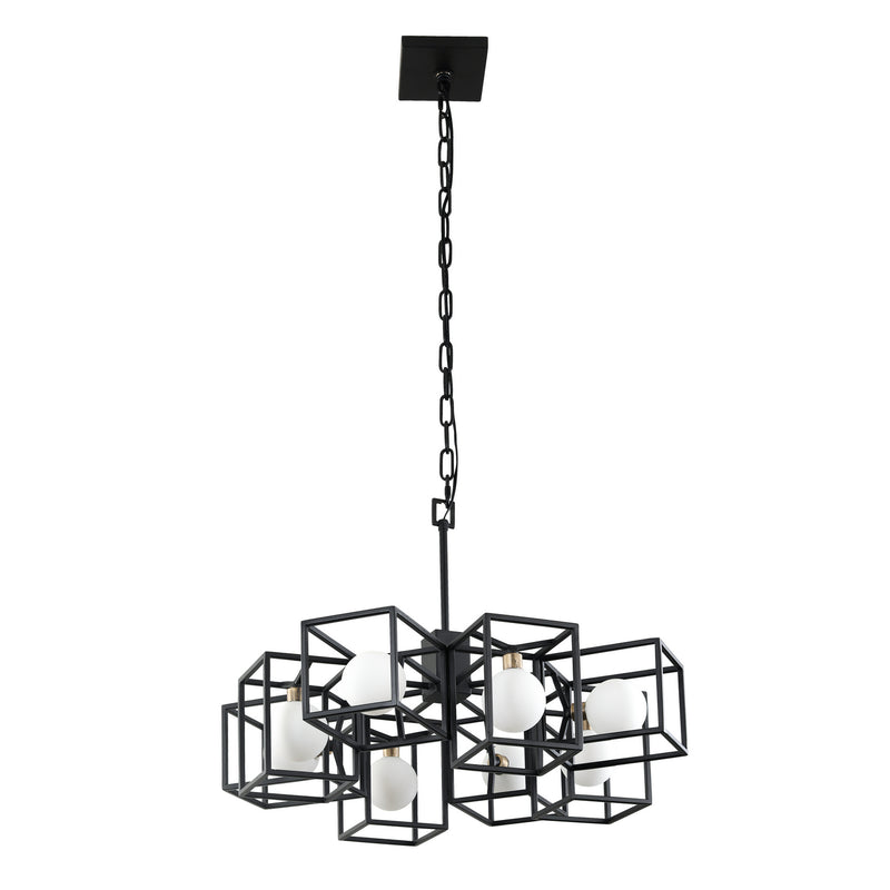 Eight Light Pendant<br /><span style="color:#4AB0CE;">Entrega: 4-10 dias en USA</span><br /><span style="color:#4AB0CE;font-size:60%;">PREGUNTE POR ENTREGA EN PANAMA</span><br />Collection: Plaza<br />Finish: Carbon/Havana Gold