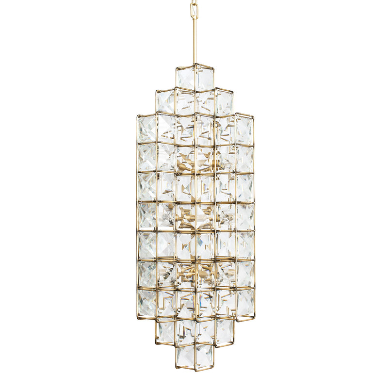 14 Light Foyer Pendant<br /><span style="color:#4AB0CE;">Entrega: 4-10 dias en USA</span><br /><span style="color:#4AB0CE;font-size:60%;">PREGUNTE POR ENTREGA EN PANAMA</span><br />Collection: Cubic<br />Finish: Calypso Gold