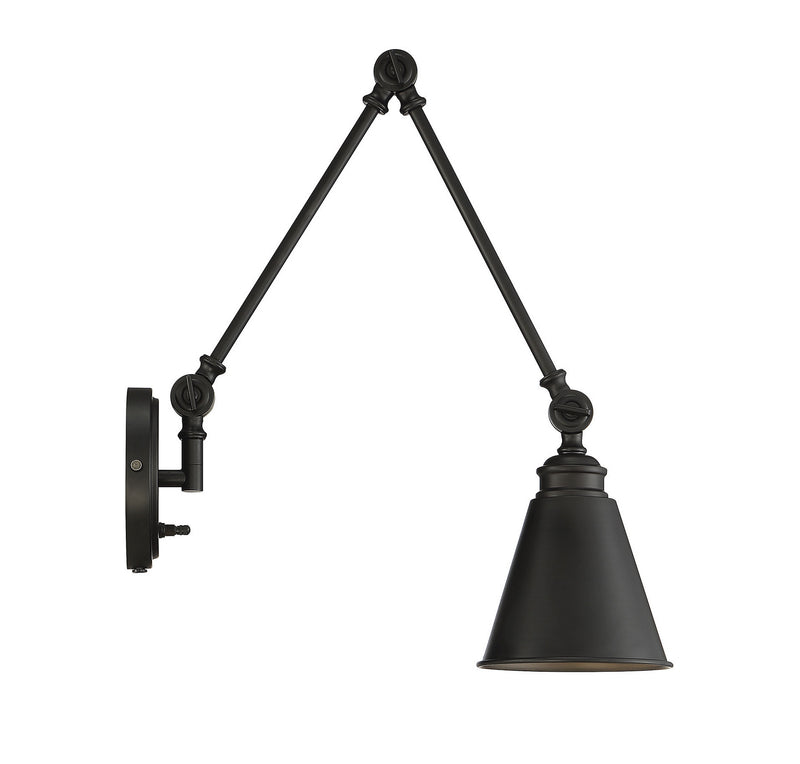 One Light Wall Sconce<br /><span style="color:#4AB0CE;">Entrega: 4-10 dias en USA</span><br /><span style="color:#4AB0CE;font-size:60%;">PREGUNTE POR ENTREGA EN PANAMA</span><br />Collection: Morland<br />Finish: Matte Black