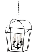 Kalco - 409353BM - Eight Light Pendant - Sutter - Smooth Matte Black