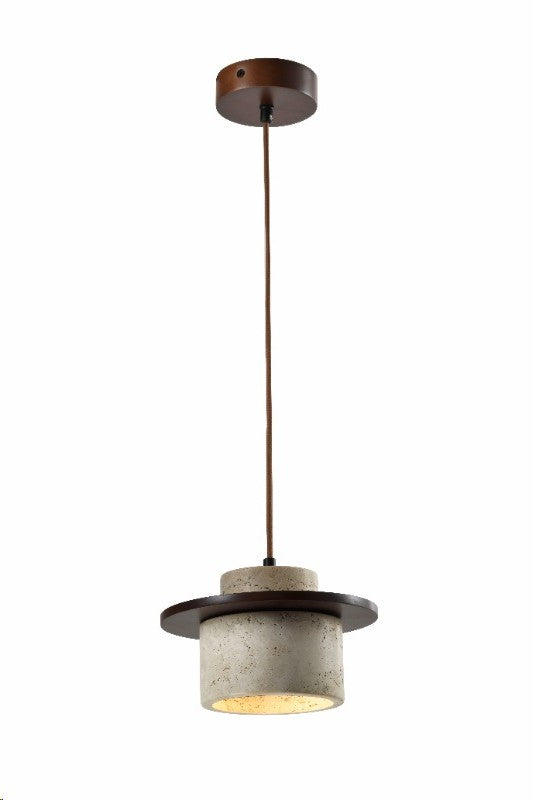 LÁMPARA DE TECHO COLGANTE DECORATIVA LED 1XGU10-10W MAX, 100-240V, 50-60HZ, IP20, ACABADO MADERA OSCURA.