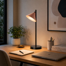 Lámpara De Mesa De Escritorio Con Luz Led 6W Acabado Black/Cobre.