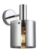 Lámpara De Pared Decorativa 1Xe27-60W (No Incluido) Acabado Cromo/ Metal Vidrio.