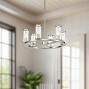 Alora - CH309006PNCG - Six Light Chandelier - Revolve - Clear Glass/Polished Nickel