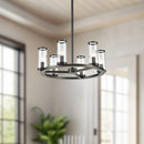 Alora - CH309006UBCG - Six Light Chandelier - Revolve - Clear Glass/Urban Bronze