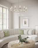 Alora - CH309012PNCG - 12 Light Chandelier - Revolve - Polished Nickel/Clear Glass