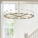 Alora - CH309018NBCG - 18 Light Chandelier - Revolve - Clear Glass/Natural Brass